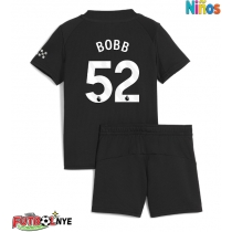 Camiseta Manchester City Oscar Bobb #52 Visitante Equipación para niños 2025-26 manga corta (+ pantalones cortos)